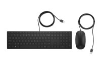 HP PAV WIREDCOMBO KEYBOARD 400 FR clavier Souris incluse Bureau USB Noir