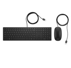 HP PAV WIREDCOMBO KEYBOARD 400 FR clavier Souris incluse Bureau USB Noir