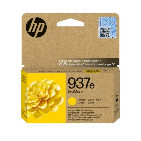 HP 937e Cartouche d’encre authentique Jaune EvoMore