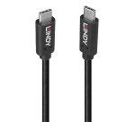 Lindy 36975 câble USB USB 3.2 Gen 2x2 0,5 m USB C 20 Gbit/s 100 W Noir