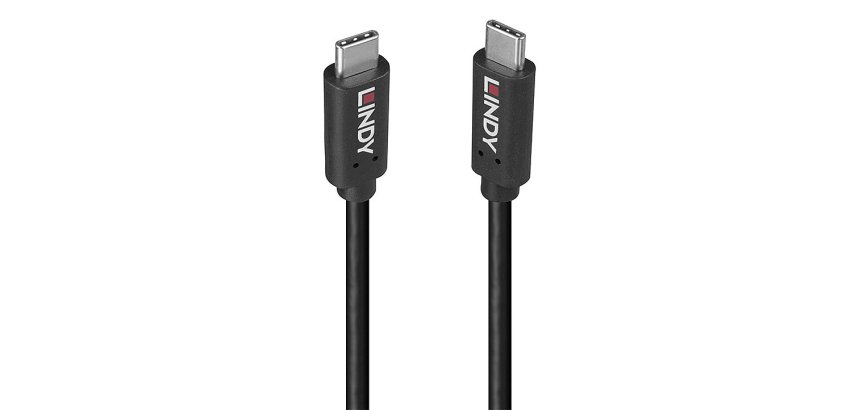 Lindy 36975 câble USB USB 3.2 Gen 2x2 0,5 m USB C 20 Gbit/s 100 W Noir