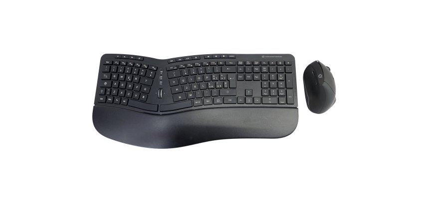 Conceptronic ORAZIO ERGO Wireless Ergonomic Keyboard & Mouse Kit, Italian layout