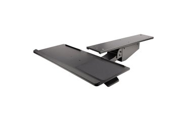StarTech.com Uitschuifbare Bureau Toetsenbordlade, Full Motion Keyboard en Mouse Tray met Verstelbare Hoogte, 25 x 65cm Plateau, Ergonomisch Bureaublad voor Toetsenbord met Muismat en Polssteun