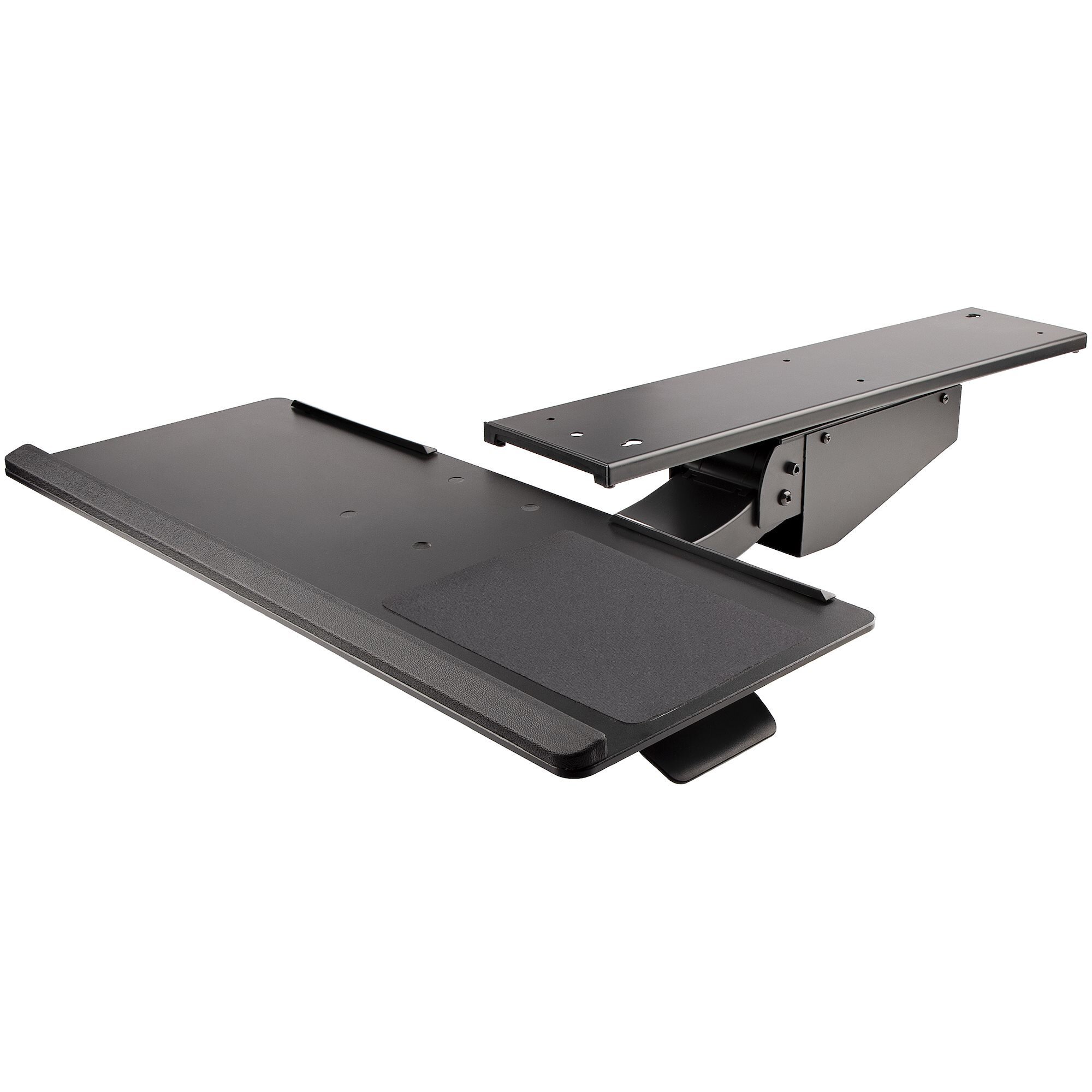 StarTech Under Desk Keyboard Tray Full Motion Height Adjustable Keyboard and Mouse Tray 10 x26 Platform Ergonomic Desk Mount Computer Keyboard Tray with Mouse Pad Wrist Rest on bruneau.lu