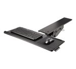 StarTech.com Support Clavier Coulissant sous Bureau - Tablette Clavier et Souris Ajustable en Hauteur - Mouvement Complet - 25 x 66cm - Porte Clavier avec Tapis Repose-Poignets Souris