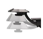 StarTech.com Support Clavier Coulissant sous Bureau - Tablette Clavier et Souris Ajustable en Hauteur - Mouvement Complet - 25 x 66cm - Porte Clavier avec Tapis Repose-Poignets Souris