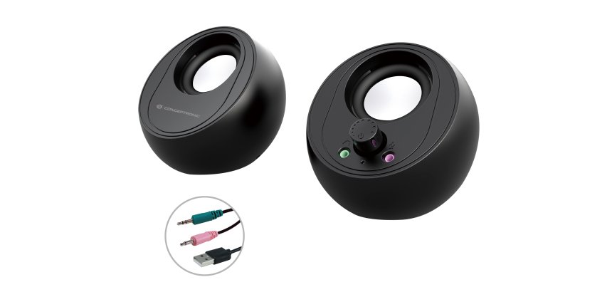 Conceptronic BJORN01B altavoz De 2 vías Negro Inalámbrico y alámbrico 10 W