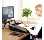 Porte-documents fellowes hana lt 5 niveaux reglage plateau  coulissant espace rangement   et chargement integre noir
