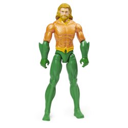 DC Comics | AQUAMAN | Personaggio AQUAMAN 30 cm | Personaggio in scala 30 cm con decorazioni originali, mantello e 11 punti di articolazione - Giocattoli per bambini e bambine dai 3 anni