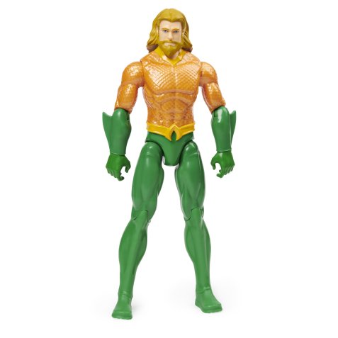 DC Comics | AQUAMAN | Personaggio AQUAMAN 30 cm | Personaggio in scala 30 cm con decorazioni originali, mantello e 11 punti di articolazione - Giocattoli per bambini e bambine dai 3 anni