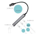 i-tec Metal USB 3.0 HUB 1x USB 3.0 + 3x USB 2.0