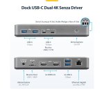 StarTech.com Docking Station USB-C Dual Monitor, HDMI 4K 60Hz, Ricarica Laptop 100W, Ethernet 1GbE, Senza Driver, Dock Multi-Monitor per Windows