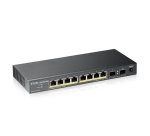 Zyxel GS1100-10HP v2 Non-géré Gigabit Ethernet (10/100/1000) Connexion Ethernet, supportant l'alimentation via ce port (PoE) Noir