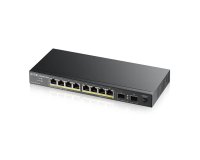 Zyxel GS1100-10HP v2 Non-géré Gigabit Ethernet (10/100/1000) Connexion Ethernet, supportant l'alimentation via ce port (PoE) Noir