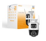 Imou Crusier DUAL 10MP (5MP+5MP) Telecamera Wi-Fi Esterno Doppio Obiettivo, 360°PTZ Videocamera Sorveglianza Esterno con Visione Notturna a Colori, Rilevamento Umano/Veicoli, IP66, Tracciamento Intelligente, 2,4ghz