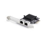StarTech.com Carte Réseau PCIe Gigabit 5G à 2 Ports, Carte LAN PCI Express 5G/2,5G/1G/100M/10M, Realtek RTL8126, Windows et Linux, Conforme TAA