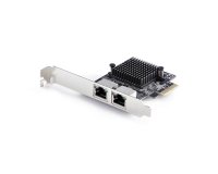 StarTech.com Carte Réseau PCIe Gigabit 5G à 2 Ports, Carte LAN PCI Express 5G/2,5G/1G/100M/10M, Realtek RTL8126, Windows et Linux, Conforme TAA