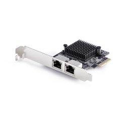 StarTech.com Carte Réseau PCIe Gigabit 5G à 2 Ports, Carte LAN PCI Express 5G/2,5G/1G/100M/10M, Realtek RTL8126, Windows et Linux, Conforme TAA