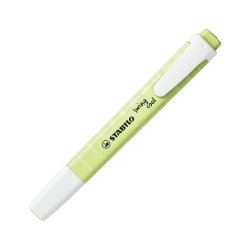 Surligneur stabilo swing cool pastel edition format stylo   pointe biseautee trace 1/4mm  clip coloris zeste de citron