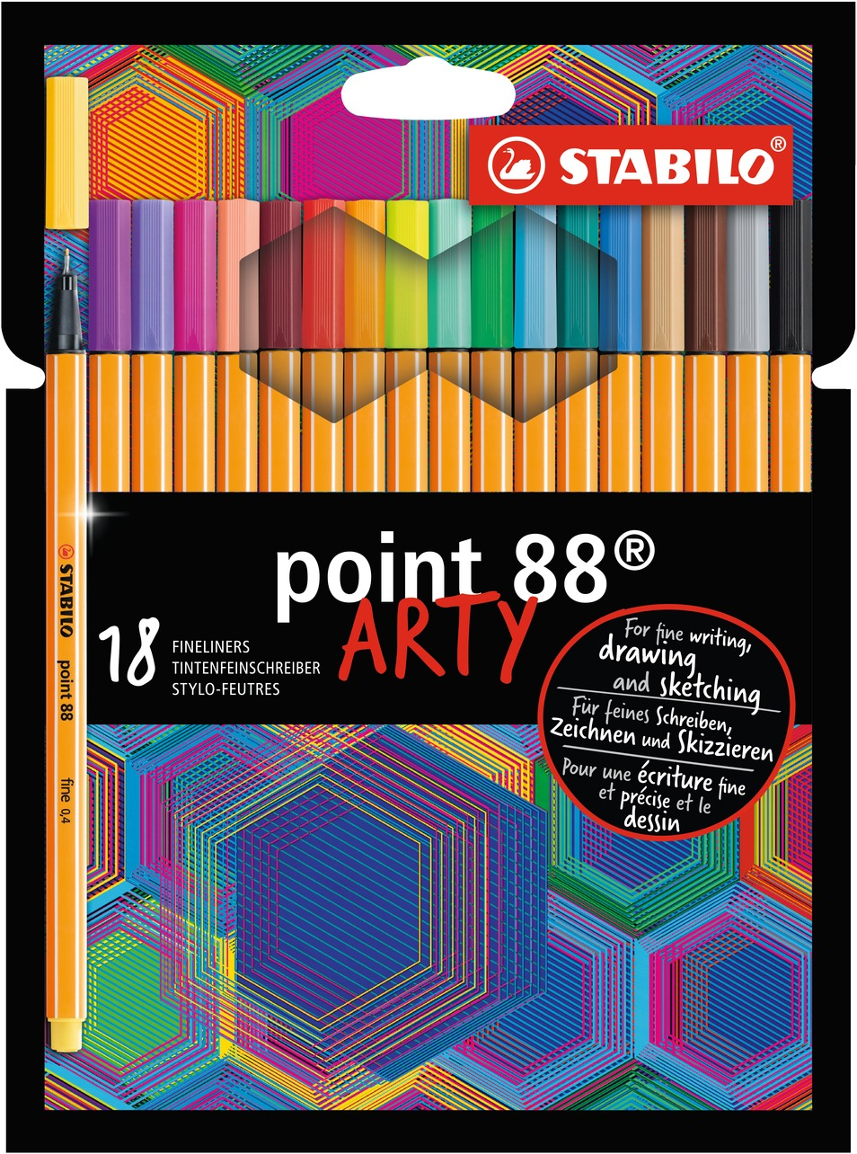 STABILO fineliners Point 88 pastel, étui de 25, gris pastell 