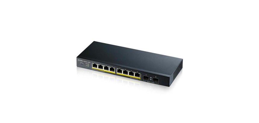 Zyxel GS1900-10HP Géré L2 Gigabit Ethernet (10/100/1000) Connexion Ethernet, supportant l'alimentation via ce port (PoE) Noir
