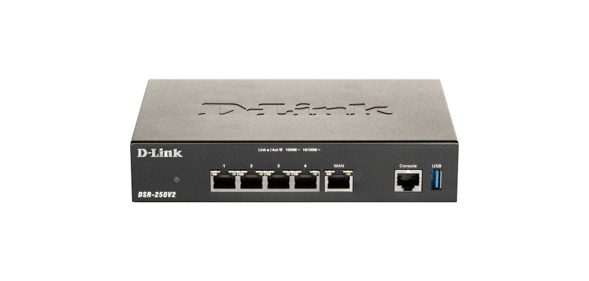 D-Link DSR-250V2 routeur sans fil Gigabit Ethernet Noir