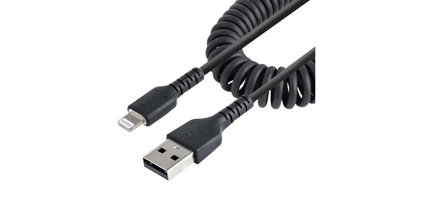Câble USB type A vers Lightning USB noir 1 m
