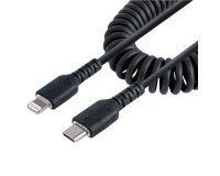 StarTech.com Câble USB-C vers Lightning de 1m - Adaptateur USB C vers Lightning Noir Certifié Mfi, Gaine Durable en TPE - Câble USB Type-C vers Lightning - Chargeur USB-C vers Iphone/lightning Très Résistant