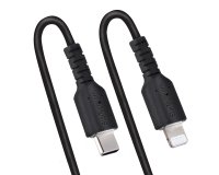 StarTech.com Câble USB-C vers Lightning de 50cm - Adaptateur USB C vers Lightning Noir Certifié Mfi, Gaine Durable en TPE - Câble USB Type-C