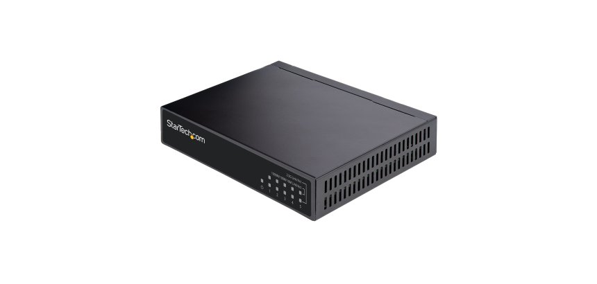 StarTech.com Commutateur 2.5G non géré - Commutateur Gigabit à 5 ports - Commutateur Ethernet 2.5GBASE-T non géré - Répartiteur Ethernet - Rail Din ou montage mural - Multi-Gigabit - Auto-MDIX - 9K Jumbo