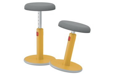 Tabouret assis-debout Ergo Cosy Active, jaune