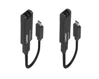 Lindy 43312 ampliador de red Transmisor y receptor de red Negro