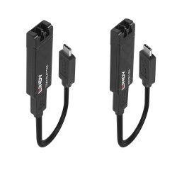Lindy 43312 ampliador de red Transmisor y receptor de red Negro