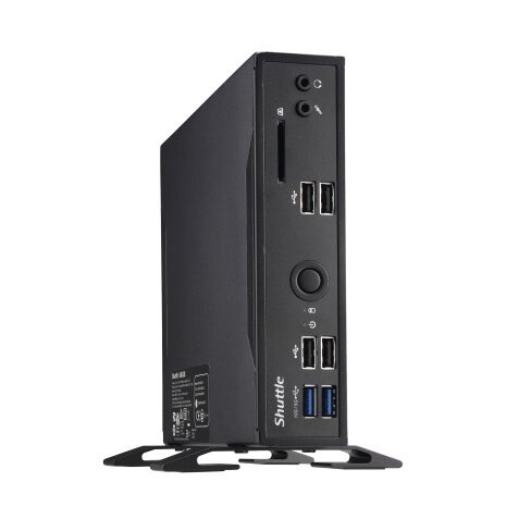 Shuttle XPC slim Barebone DS20UV2, Celeron 5205U, 1xHDMI, 1xDP, 1x VGA, 2xLAN (1xGbit, 1x2.5Gbit), 1xCOM, 8xUSB, fanless, fonctionnement permanent 24/7