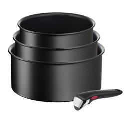 Batterie de cuisine Tefal LOT 3 CASSEROLES 16/18/20 CM + 1 POGNEE AMOVIBLE INGENIO ECO RESIST INDUCTION L3979202