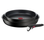 Batterie de cuisine Tefal LOT 2 POELES 24/28 CM + POIGNEE AMOVIBLE INGENIO ECO RESIST INDUCTION L3979102