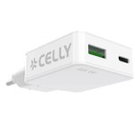 Celly SLIMTC1C1A45WWH Caricabatterie per dispositivi mobili Computer portatile, Smartphone, Tablet Bianco AC Ricarica rapida Interno