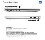HP ProBook 4 G1iR 14 inch Notebook PC Intel Core 5 120U Ordinateur portable 35,6 cm (14") WUXGA 12 Go DDR5-SDRAM 512 Go SSD Wi-Fi 6E (802.11ax) Windows 11 Pro Argent