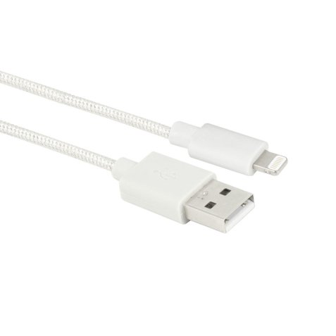 ACT USB 2.0 laad- en datakabel A male - Lightning male 1 meter, nylon, MFI gecertificeerd