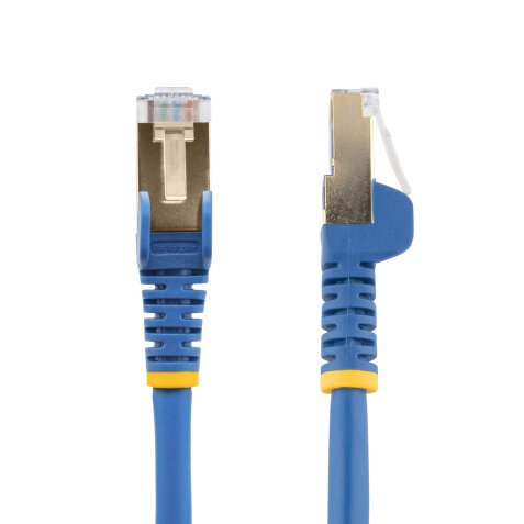 StarTech.com Câble réseau Cat6a STP blindé sans crochet de 50 cm - Bleu