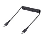 StarTech.com Câble de Charge Rapide USB-C de 50cm, Robuste, Spiralé, Charge et Synchronisation, 3A, USB 2.0, Gaine TPE et Fibre Aramide - Cordon de Charge USB C