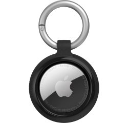 Funda protectora con llavero para localizador o rastreador OtterBox 77-86958 Sleek Case Series para Apple AirTag, negro