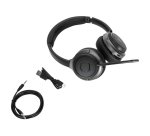Targus AEH104GL auricular y casco Auriculares Inalámbrico y alámbrico Diadema Llamadas/Música USB Tipo C Bluetooth Negro
