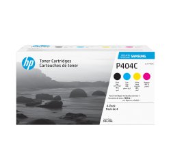 Samsung Paquete de 4 Cartuchos de Tóner Original HP CLT-P404C cian/magenta/amarillo/negro