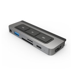 HyperDrive 6-in-1 USB-C Media Hub - docking station - USB-C - HDMI