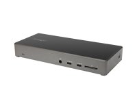 StarTech.com Dock USB C - Docking Station USB Type-C Triple Écran 4K - Alimentation 100W - DP 1.4 Alt Mode & DSC, 2x DisplayPort 1.4/HDMI 2.0 - 6xUSB (2x 10Gbps), SD - Windows/Chrome