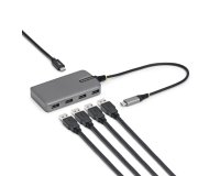 StarTech.com 5G4AC-USB-C-HUB hub & concentrateur USB 3.2 Gen 1 (3.1 Gen 1) Type-C 5000 Mbit/s Gris