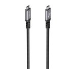 AISENS Cable USB 3.2 Gen2 Aluminio 10Gbps 8K@30Hz 5A 100W E-Mark, Tipo USB-C/M-USB-C/M, Negro, 4.0m