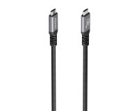 AISENS Cable USB 3.2 Gen2 Aluminio 10Gbps 8K@30Hz 5A 100W E-Mark, Tipo USB-C/M-USB-C/M, Negro, 5.0m