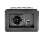 StarTech.com Boîtier prise électrique pour table de conférence - 1 x CA et 2 x USB-A